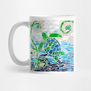 Turtle Mosaic Turquoise Mug